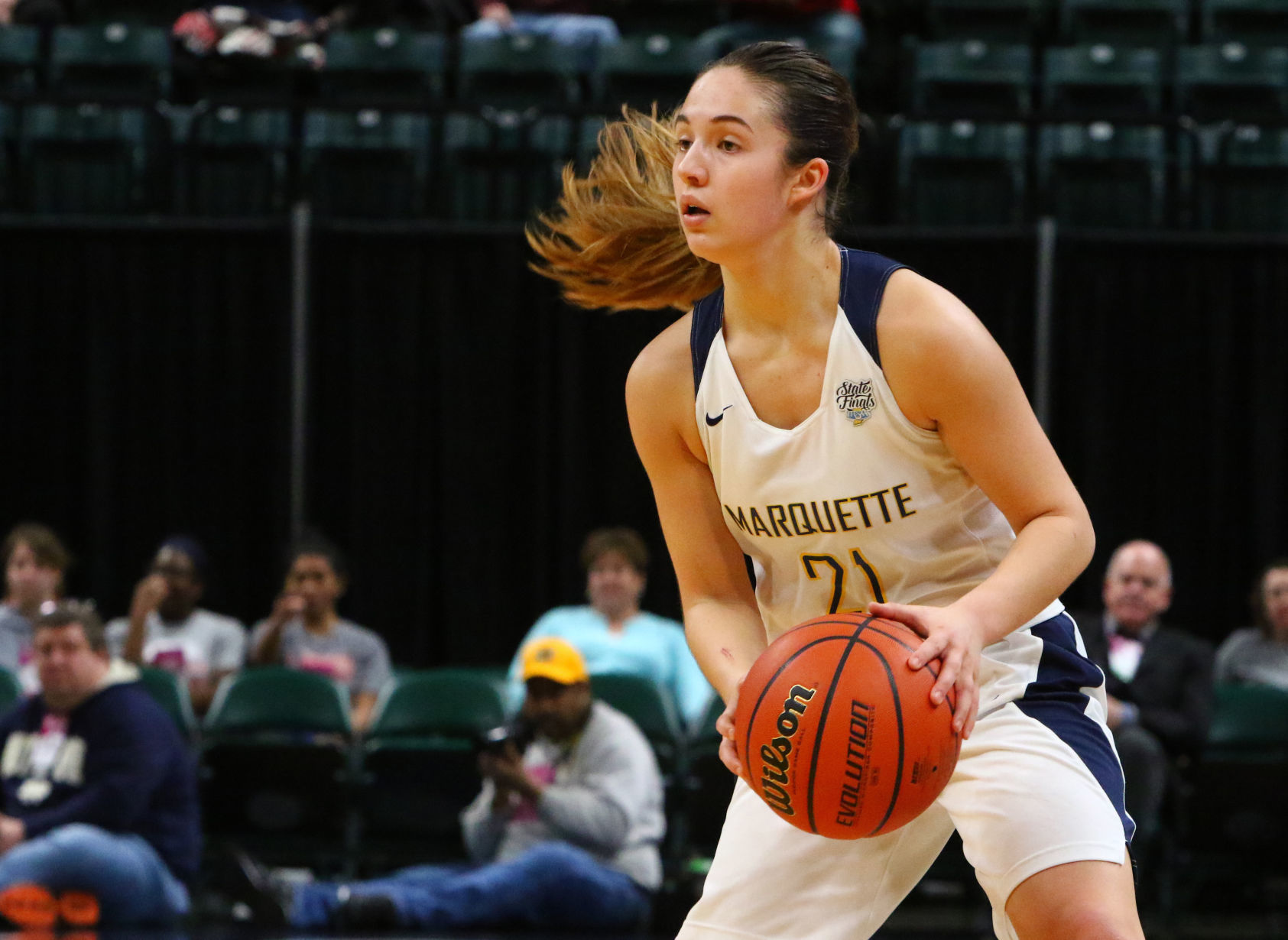Gallery: Girls Basketball State Finals: Marquette Catholic vs. Vincennes Rivet